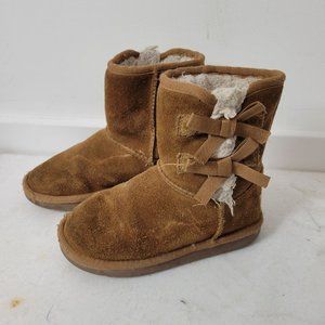 Koolaburra UGG Girls Size 11 Victoria Short Fashion Boots Chestnut Brown…